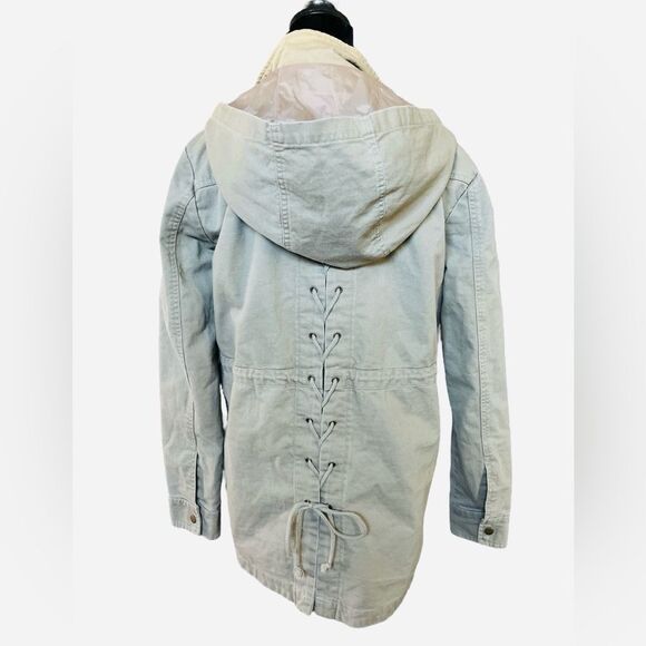 O'Neill Utility Coat Size Small Onofre Anorak Jacket Parka Military Beige - Picture 9 of 11